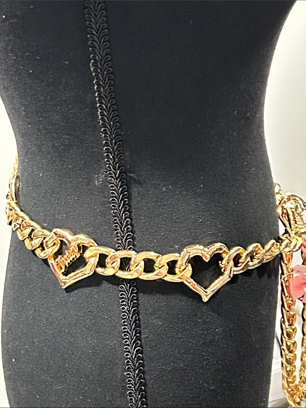 Juicy Couture Gold Heart Chain Belt